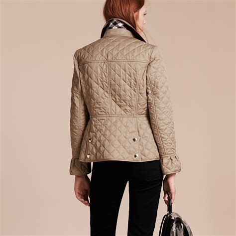 diamond quilted peplum jacket burberry